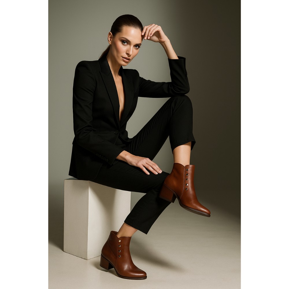 Жіночі коричневі демісезонні черевики Best But 1235 4874