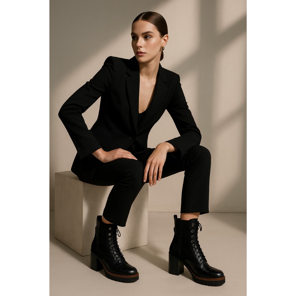 Женские черные демисезонные ботинки Visconi 2684365-365 4884