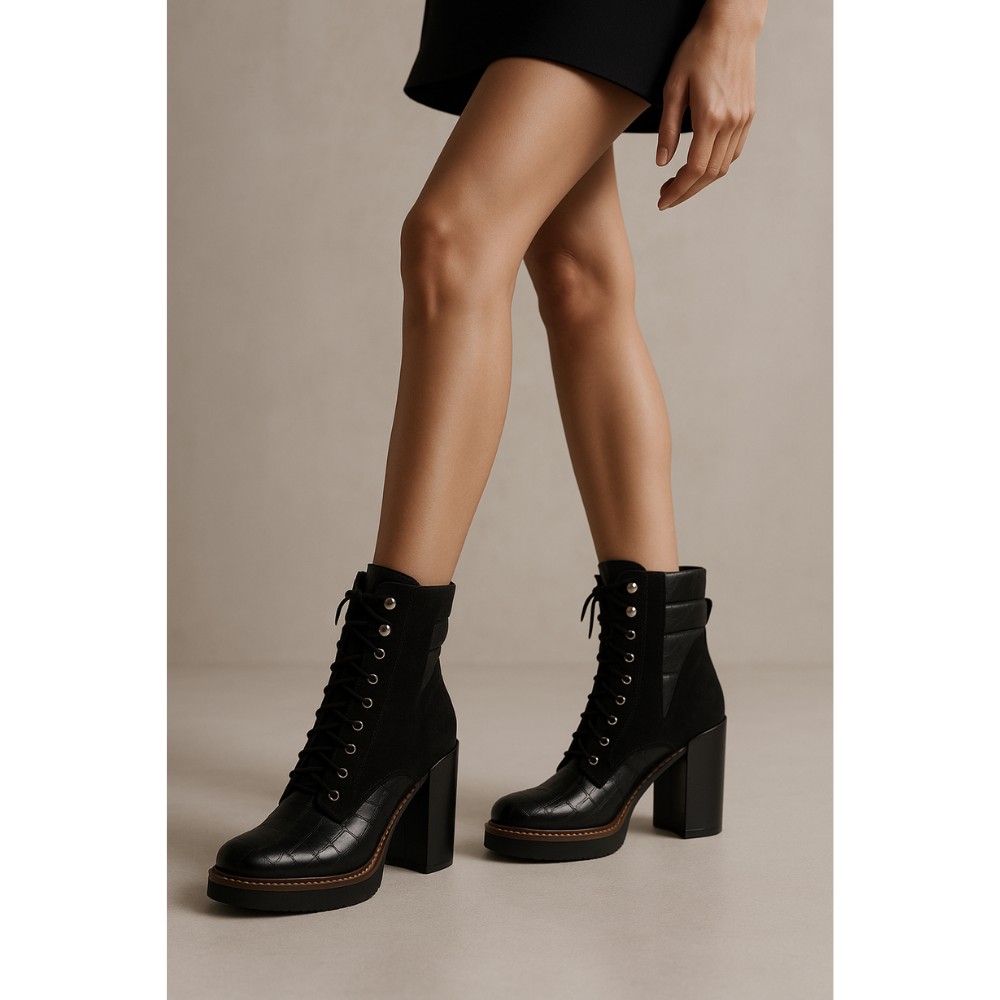 Женские черные демисезонные ботинки Visconi 2684365-365 4884