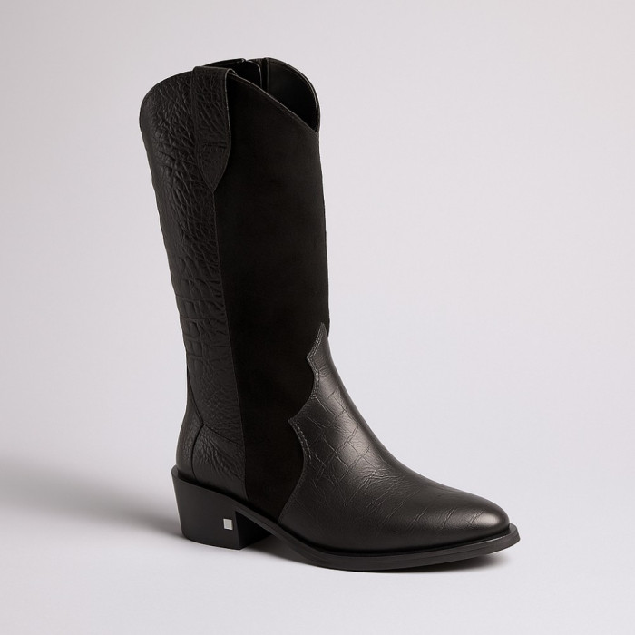 Women's black boots demi-season Visconi (Poland) model 4885