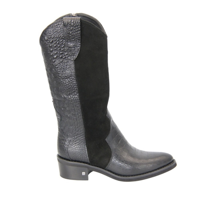 Women's black boots demi-season Visconi (Poland) model 4885