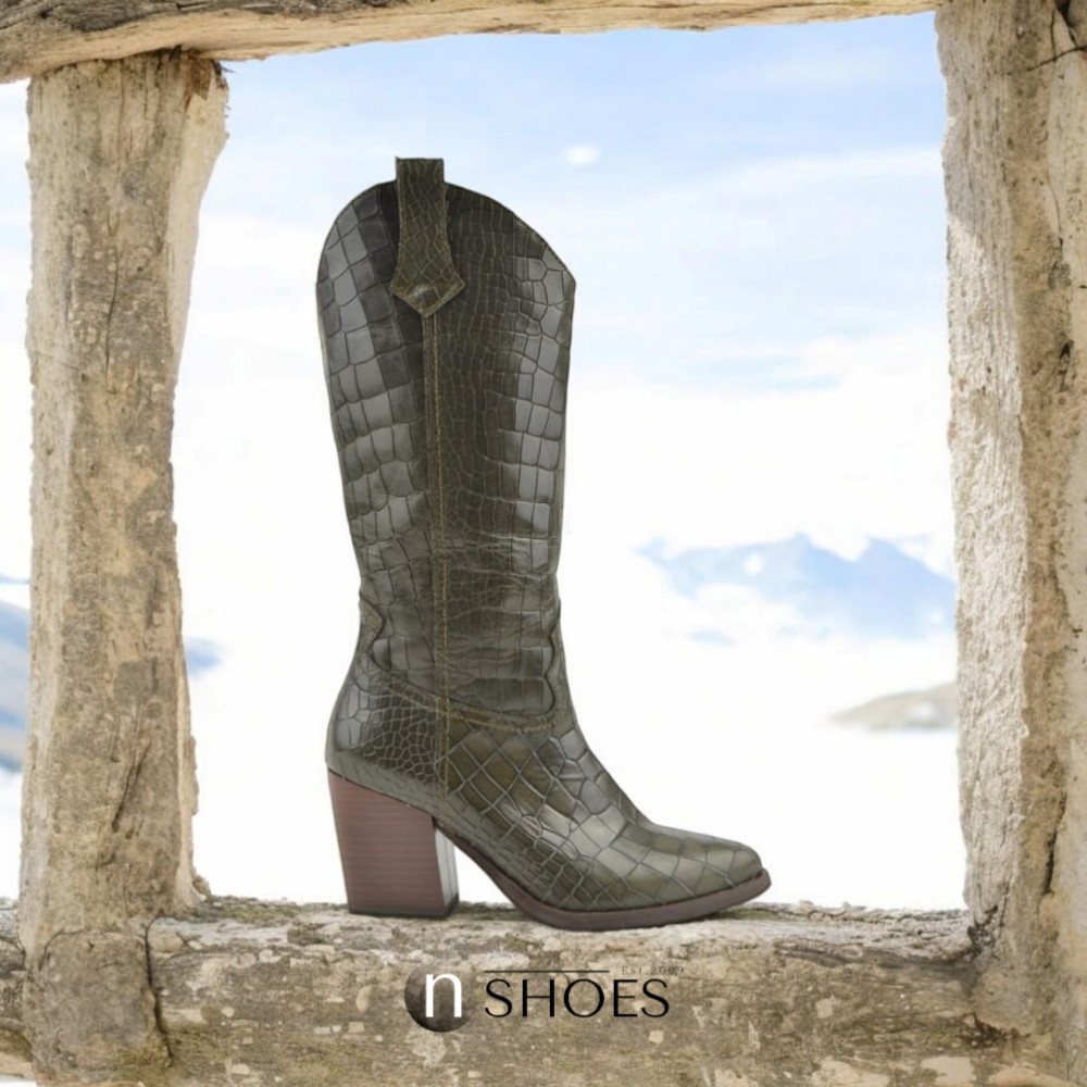 Жіночі хакі півчобітки NESSI (Польща) модель 4886