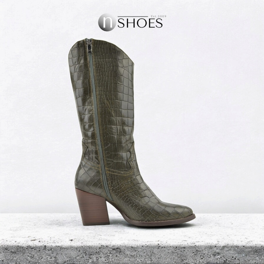 Жіночі хакі півчобітки NESSI (Польща) модель 4886