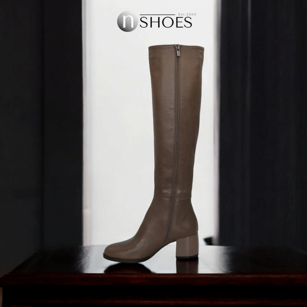 Women's beige boots demi-season Visconi (Poland) model 4887