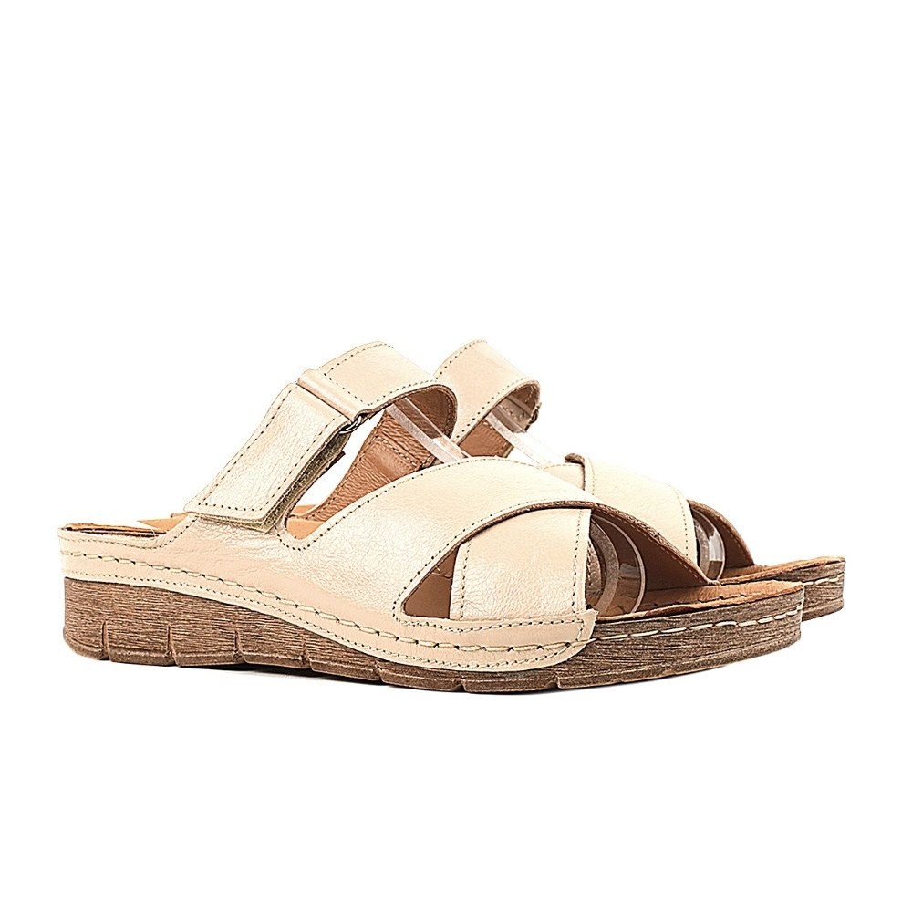 Slippers female silver Steizer (Poland) model 4920