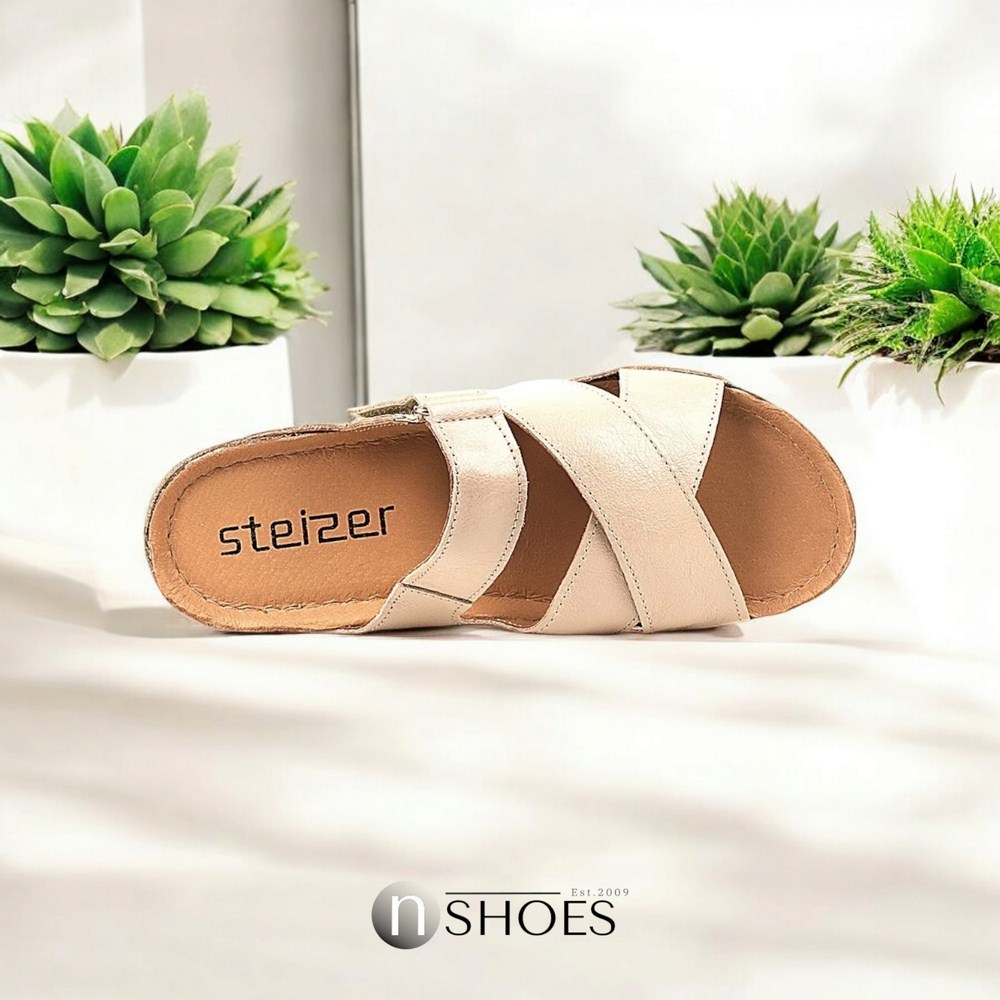 Slippers female silver Steizer (Poland) model 4920