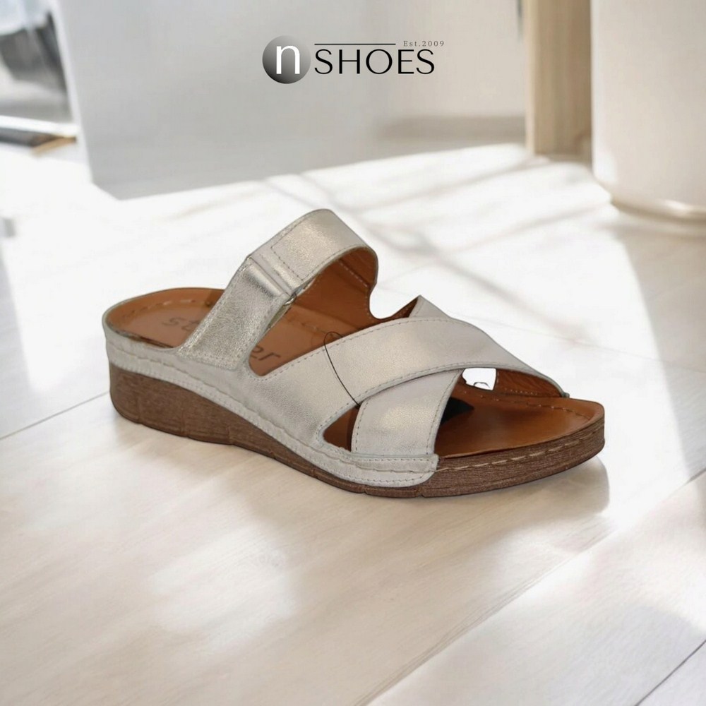 Slippers female silver Steizer (Poland) model 4920