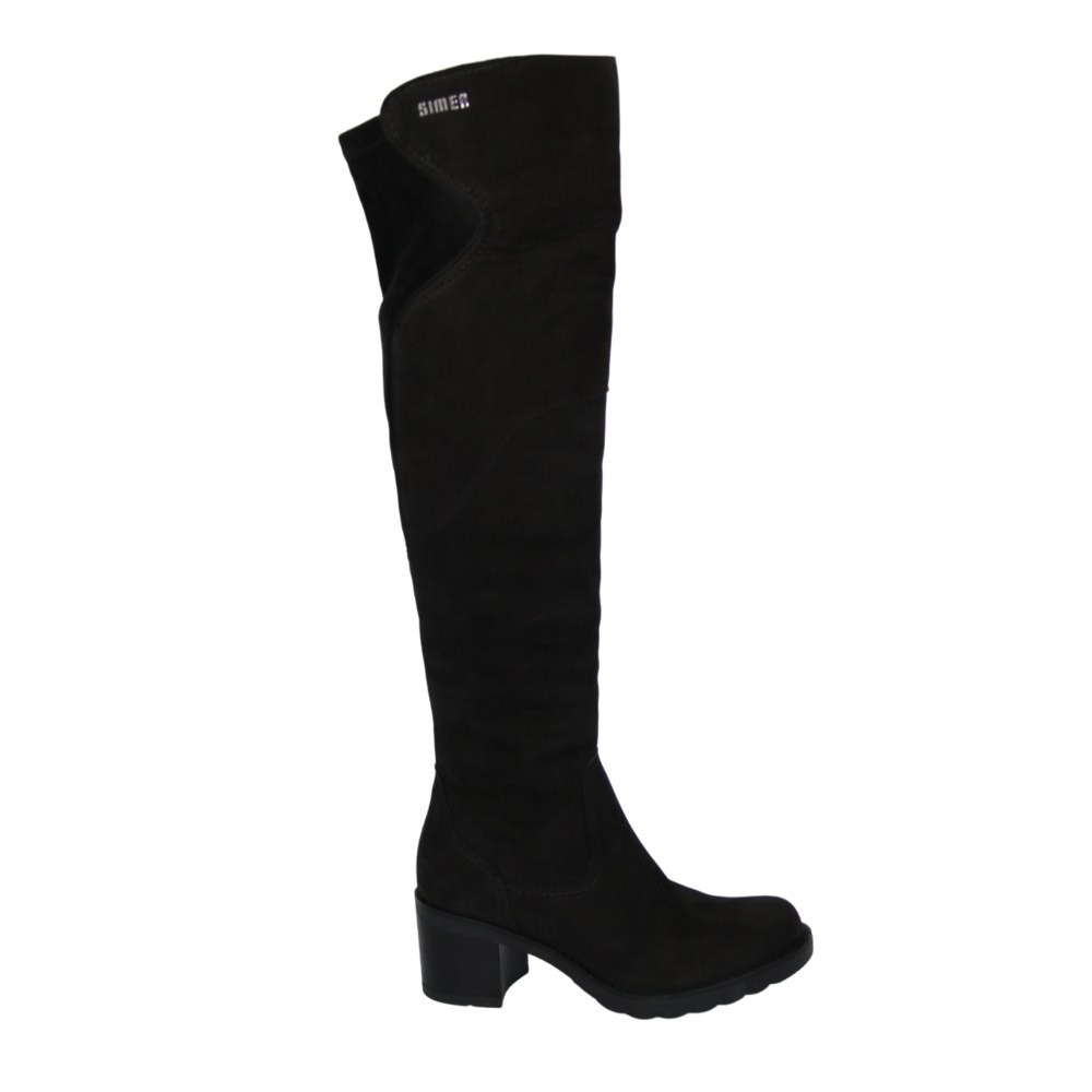 Жіночі чорні чоботи ботфорти зимові Simen (Польща) модель 5070