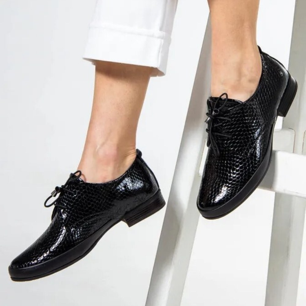 Women's black shoes Anna Lucci (Turkey) model 5071
