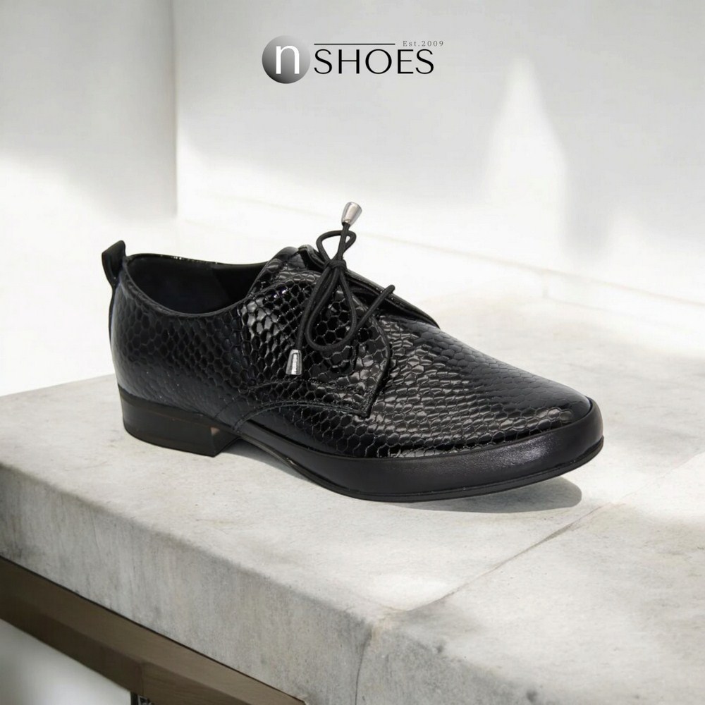 Women's black shoes Anna Lucci (Turkey) model 5071