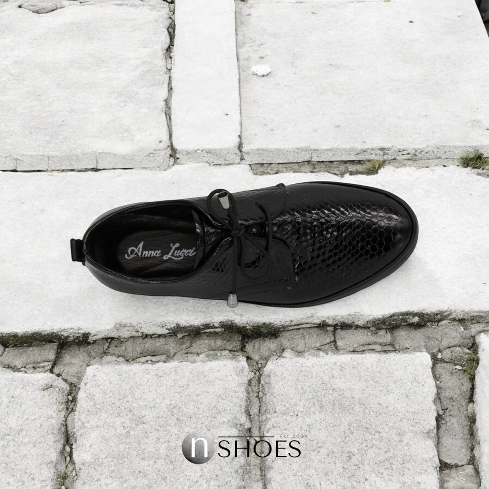 Women's black shoes Anna Lucci (Turkey) model 5071