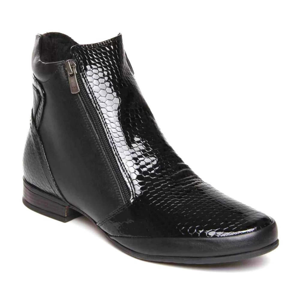 Женские черные ботинки демисезонные Anna Lucci (Турция) модель 5072