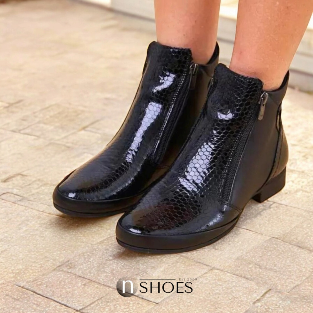 Женские черные ботинки демисезонные Anna Lucci (Турция) модель 5072