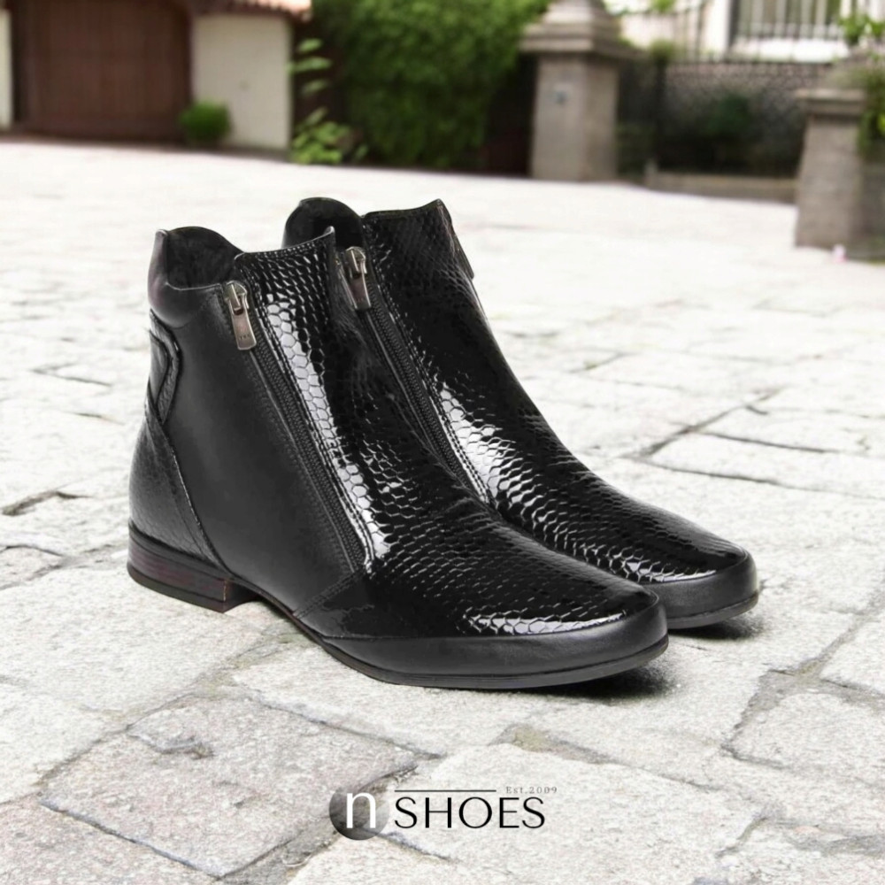 Женские черные ботинки демисезонные Anna Lucci (Турция) модель 5072