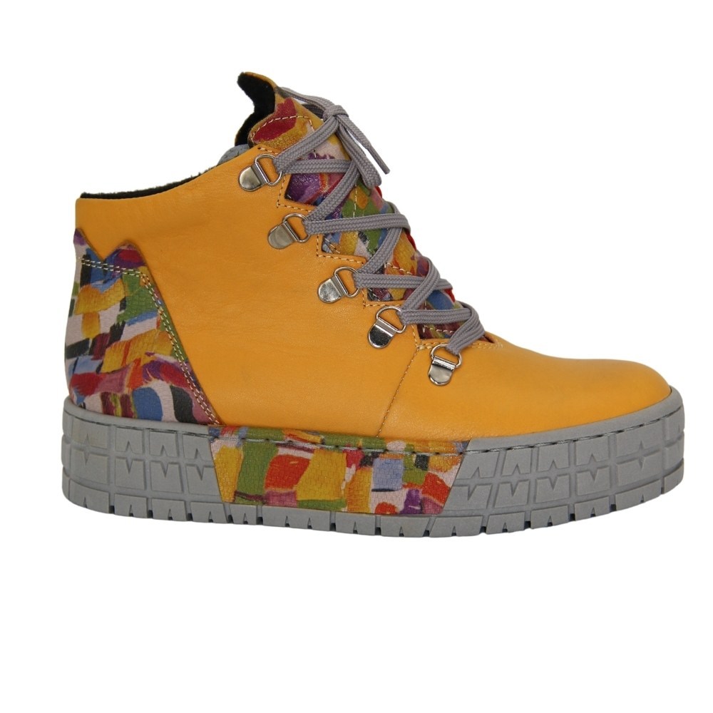 Женские желтые ботинки демисезонные Simen (Польша) модель 5078