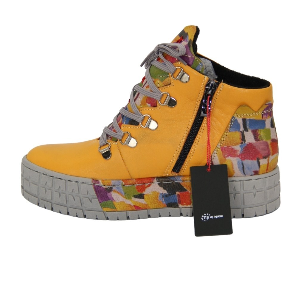 Женские желтые ботинки демисезонные Simen (Польша) модель 5078