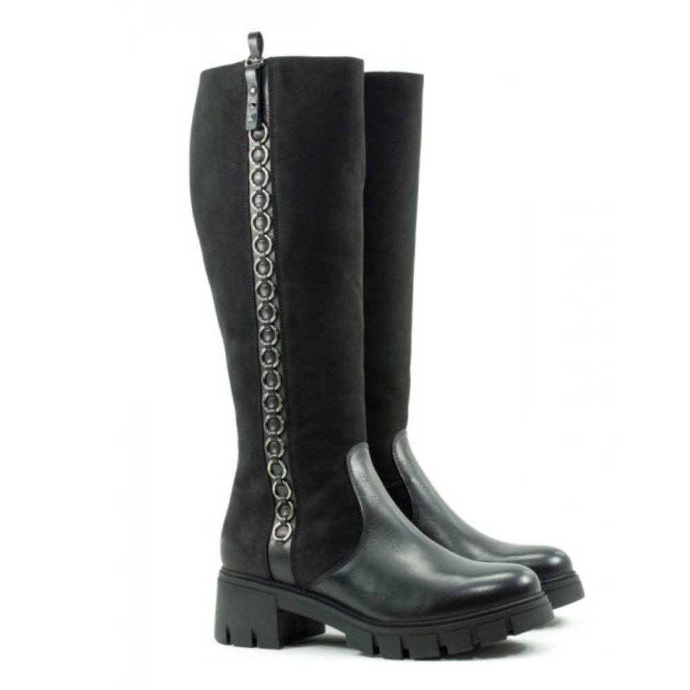 Women's black boots winter Simen (Poland) model 5084