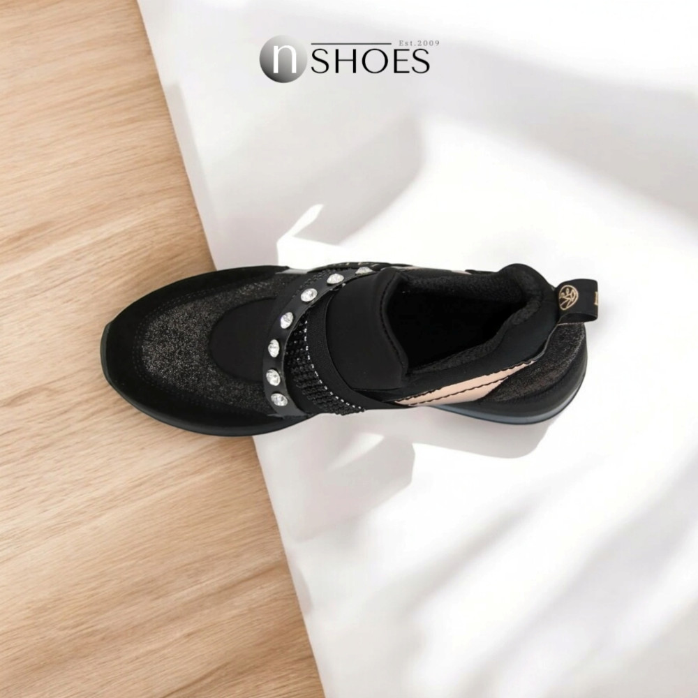 Women’s Black Sneakers La Via pn0-91013-1999-0093-13 5086 Genuine Leather