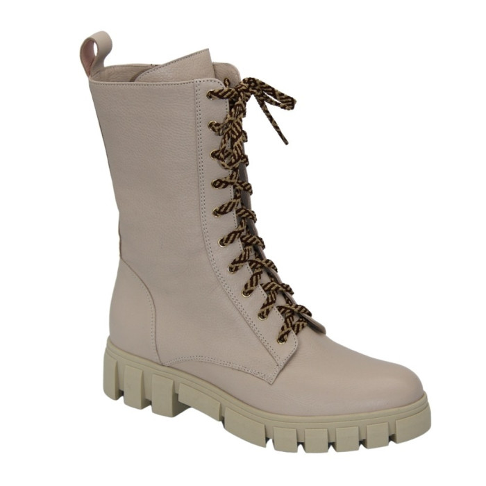 Women's beige ankle boots demi-season Best but (Poland) model 5090