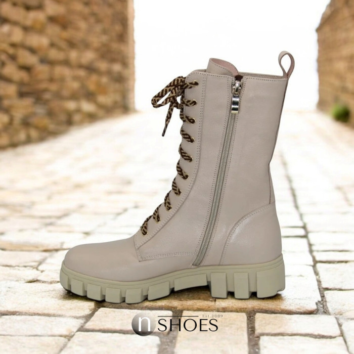 Women's beige ankle boots demi-season Best but (Poland) model 5090
