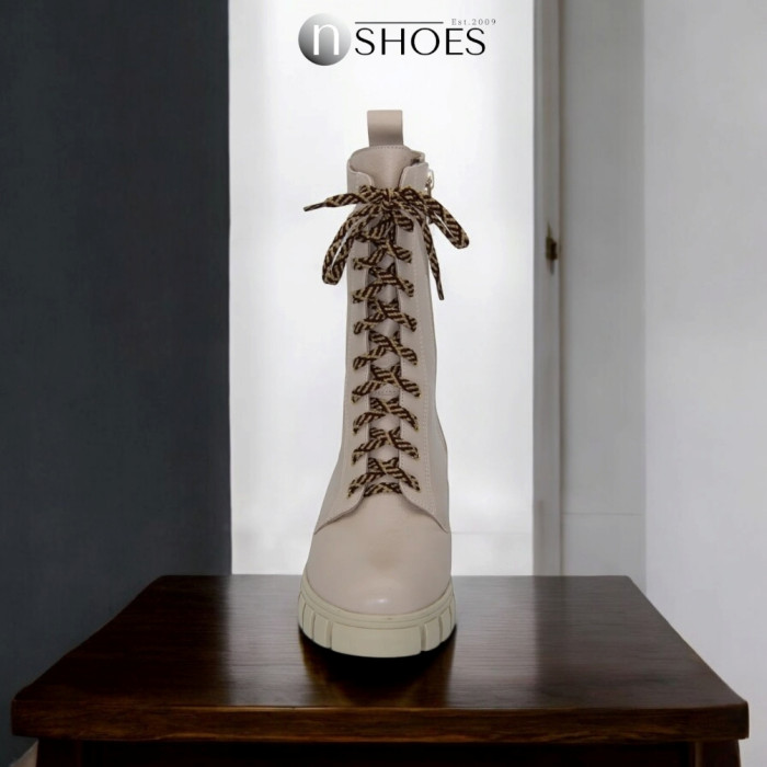 Women's beige ankle boots demi-season Best but (Poland) model 5090