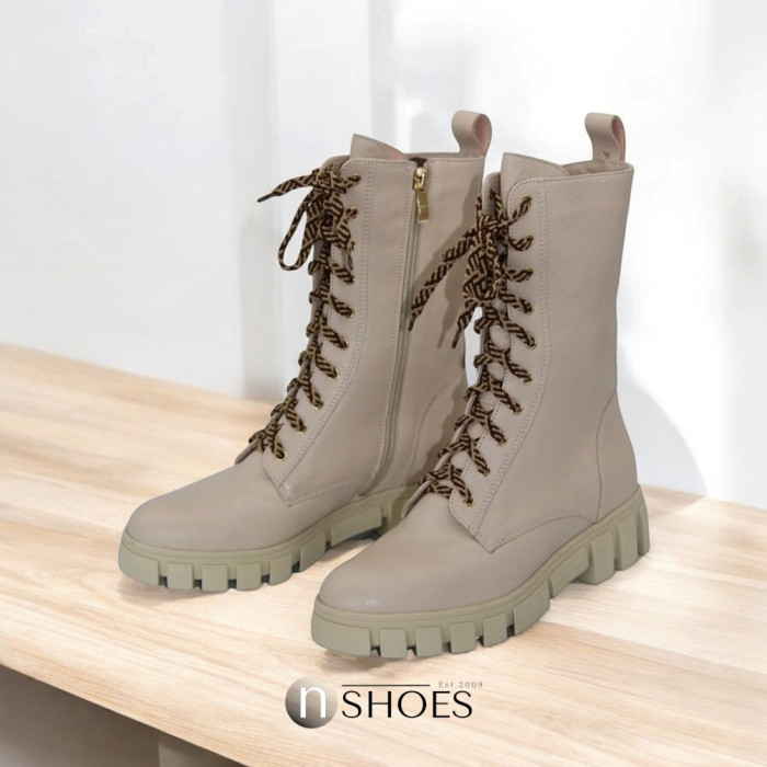 Women's beige ankle boots demi-season Best but (Poland) model 5090