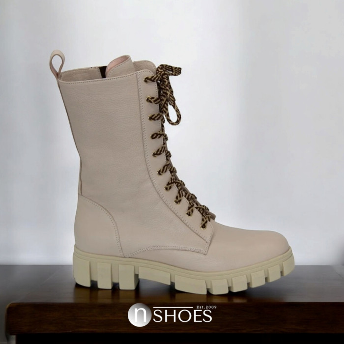 Women's beige ankle boots demi-season Best but (Poland) model 5090