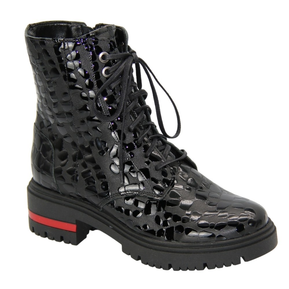 Женские черные ботинки зимние Steizer (Польша) модель 5092