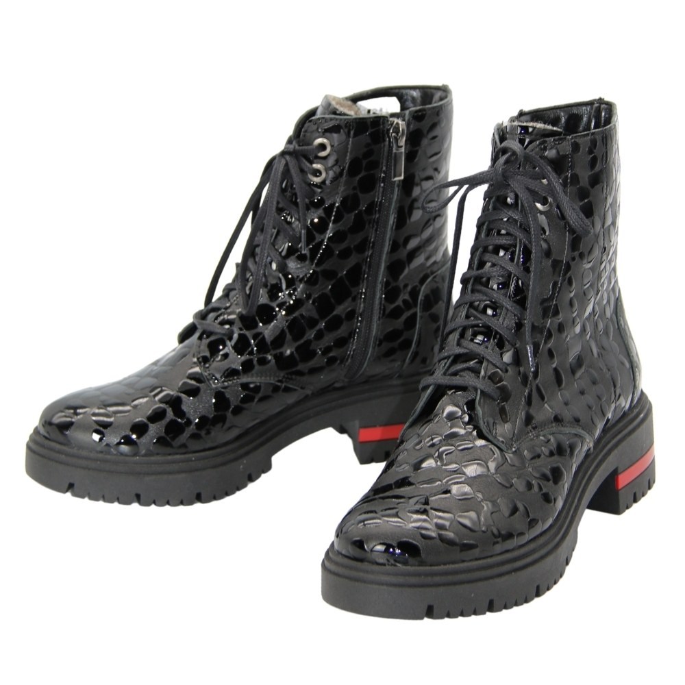 Женские черные ботинки зимние Steizer (Польша) модель 5092