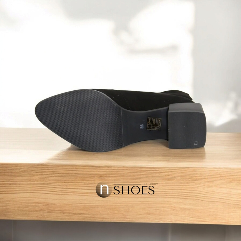 Жіночі чорні черевики Bellum b-1305-filc 5096