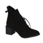 Жіночі чорні черевики Bellum b-1305-filc 5096