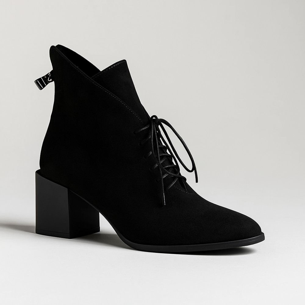 Жіночі чорні черевики Bellum b-1305-filc 5096