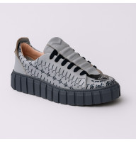 Модні жіночі сірі кросівки Evromoda 461-5012-msn 5099 із натуральної шкіри зі знижкою від турецького виробника.