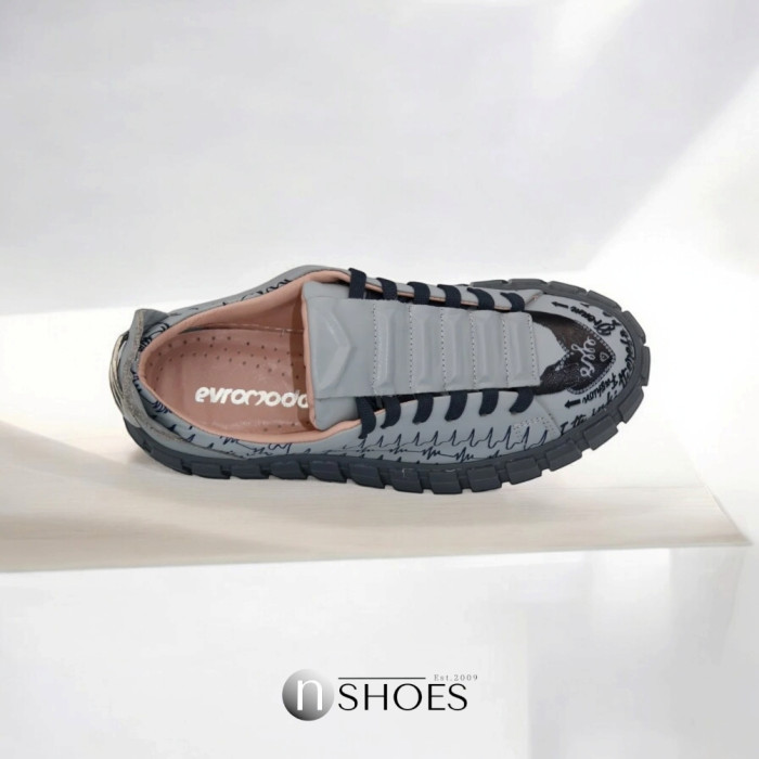 Женские серые кроссовки Evromoda (Турция) модель 5099
