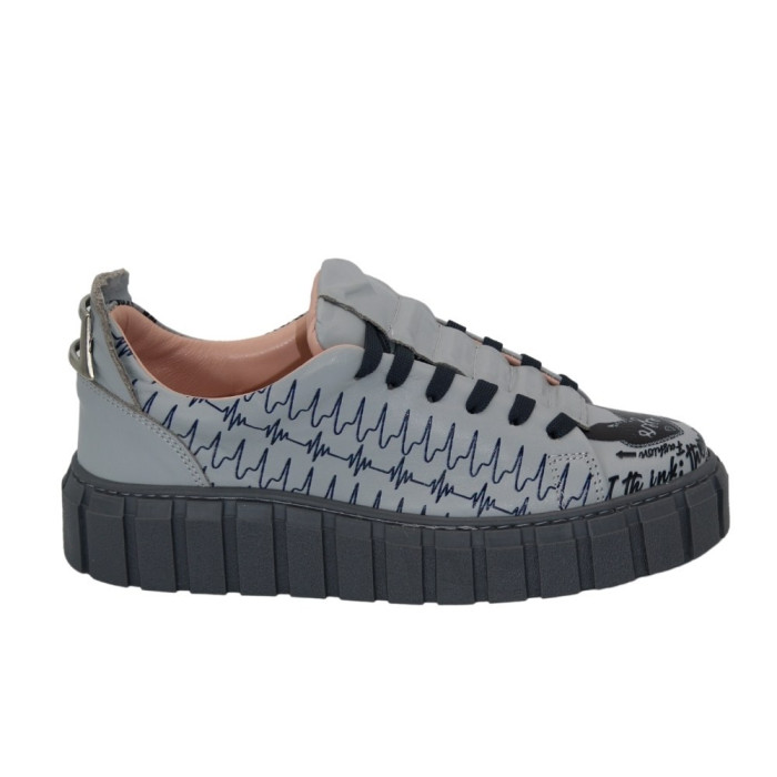 Женские серые кроссовки Evromoda (Турция) модель 5099
