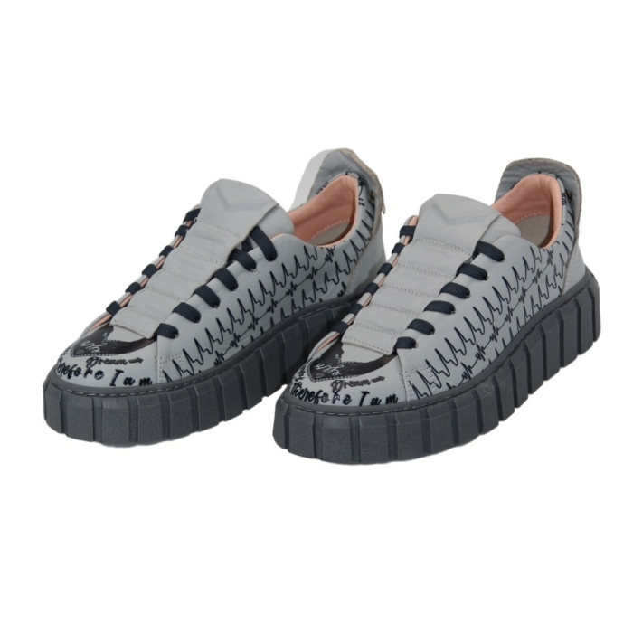 Женские серые кроссовки Evromoda (Турция) модель 5099