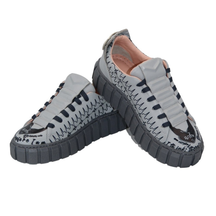 Женские серые кроссовки Evromoda (Турция) модель 5099