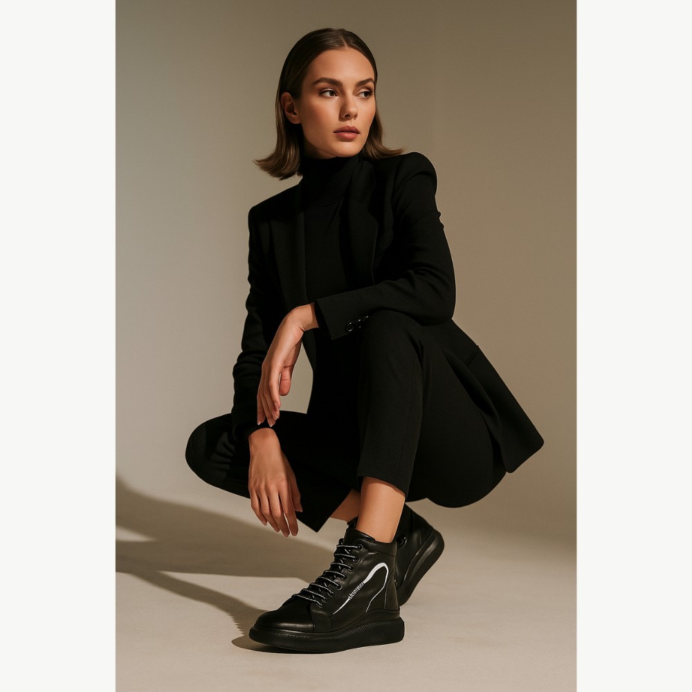 Жіночі шкіряні черевики Evromoda 375-705-sa 5101