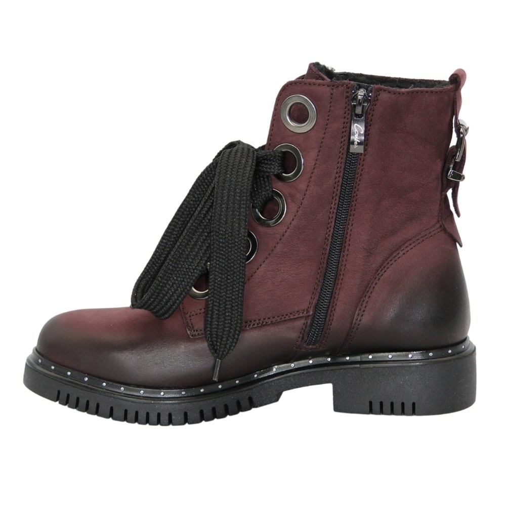 Жіночі червоні черевики зимові Contes (Польща) модель 5108