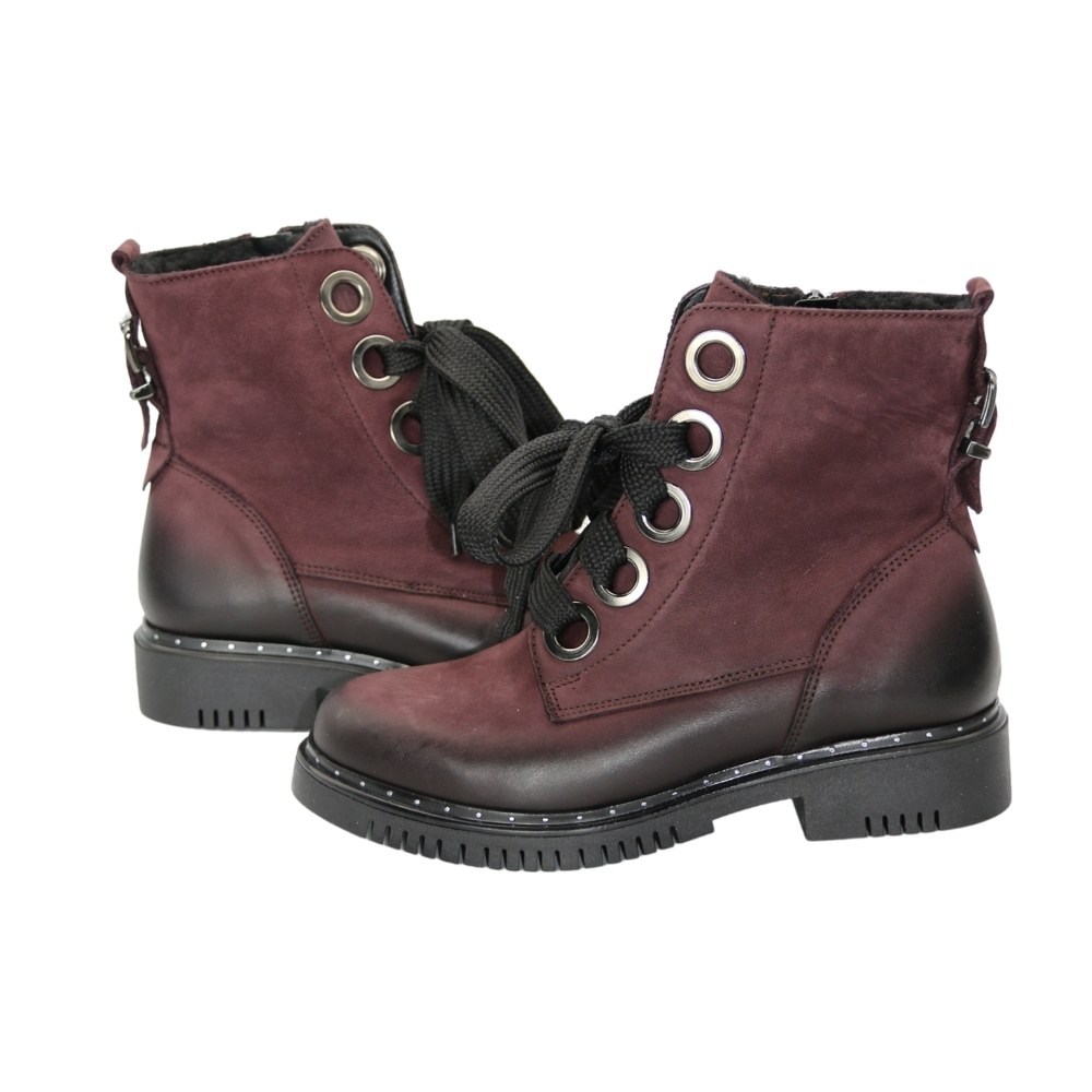 Жіночі червоні черевики зимові Contes (Польща) модель 5108