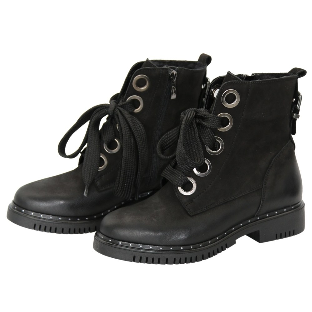 Жіночі чорні черевики зимові Contes (Польща) модель 5109