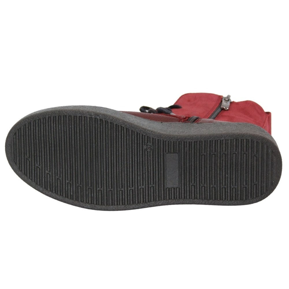 Жіночі червоні черевики зимові Contes (Польща) модель 5110