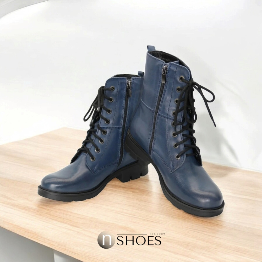 Жіночі сині черевики Lesta (Польща) модель 5119