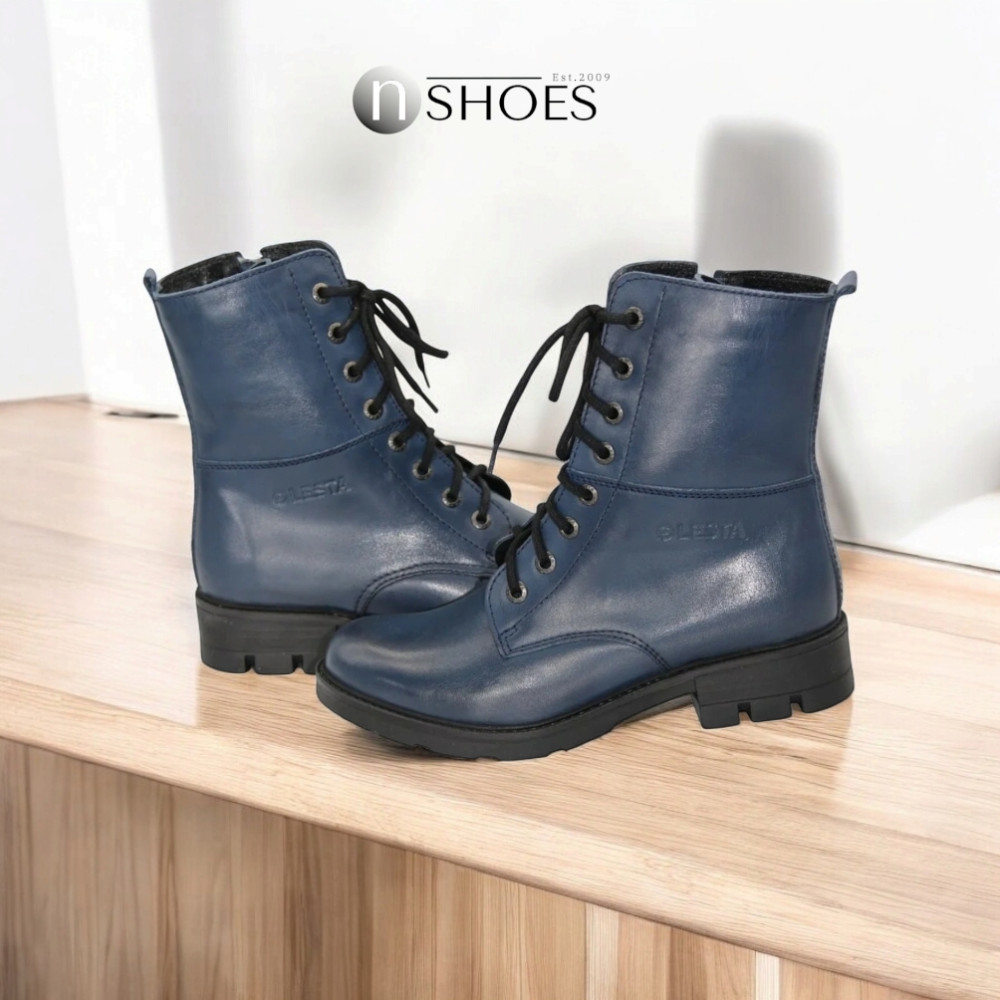 Жіночі сині черевики Lesta (Польща) модель 5119