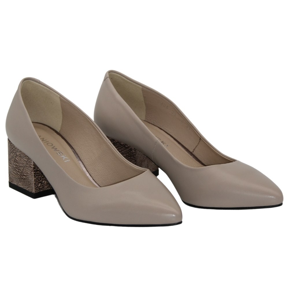 Жіночі бежеві туфлі Kaniowski (Польща) модель 5122