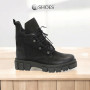 Women's black boots at demi-season Steizer (Poland) model 5124