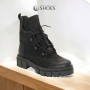 Women's black boots at demi-season Steizer (Poland) model 5124