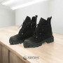 Women's black boots at demi-season Steizer (Poland) model 5124