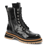 Women's black leather boots Evromoda Türkiye 010-947-sa 5127 with a discount made of genuine leather from a Turkish manufacturer