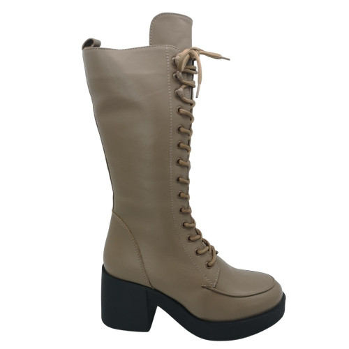 Женские серые сапоги Evromoda Турция 595-f-3005-kurk 5128